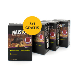 Voordeelpakket Muskil muizengif graankorrels 3 + 1 GRATIS